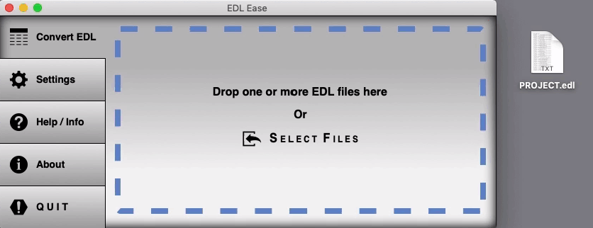 EDL Ease Drag and Drop